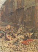 Ernest Meissonier The Barricade,Rue de la Mortellerie,June 1848 also called Menory of Civil War (mk05 Germany oil painting artist